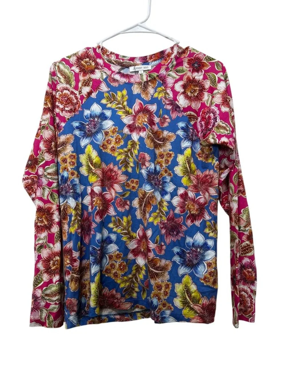 Johnny Was The Raglan Floral Pajamas Set Womens Small Top and flare Pants Cozy - Picture 3 of 16